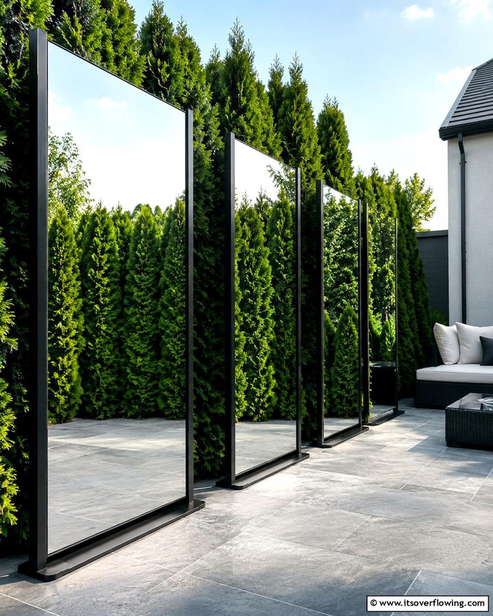 Enhance Privacy With Mirrored Screens - 25 Garden Mirror Ideas to Enhance Outdoor Spaces