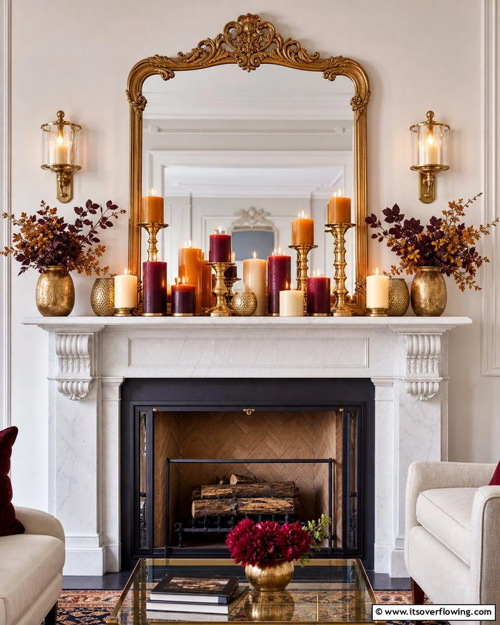 Enhance Your Mantelpiece - 25 Decorating With Candles Ideas for a Warm and Inviting Home