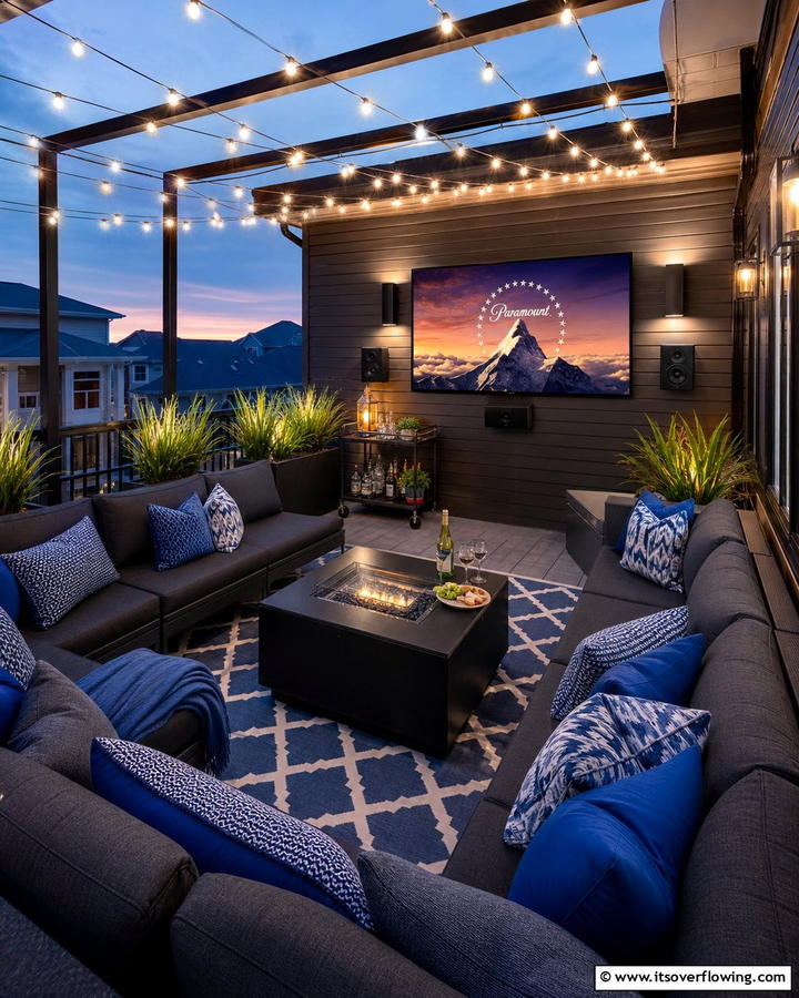 Entertainment Hub Balcony - 21 Balcony Ideas to Turn Your Small Space into a Relaxing Retreat