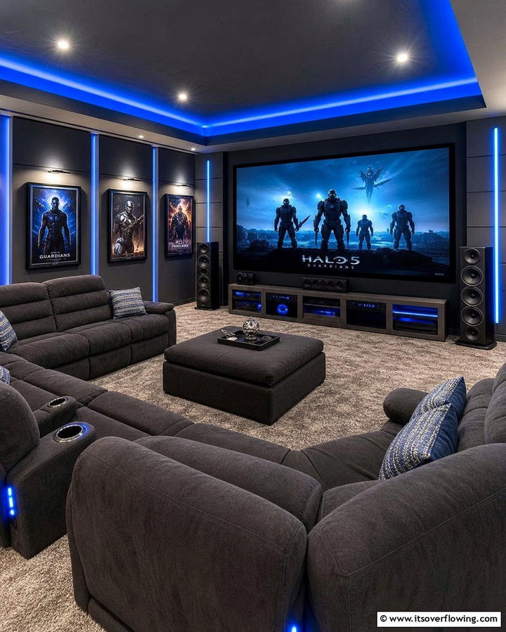 Entertainment Hub Family Room - 21 Family Room Ideas for Comfortable and Functional Spaces