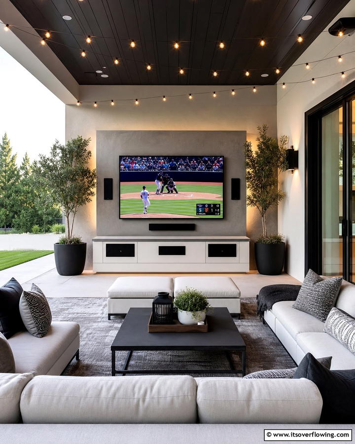 Entertainment System Setup - 25 California Room Design Ideas for Indoor-Outdoor Living