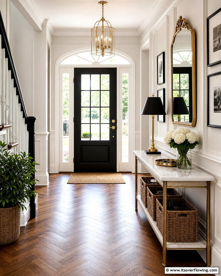 Entryway Console Table - 25 Drop Zone Ideas to Keep Your Home Organized and Tidy