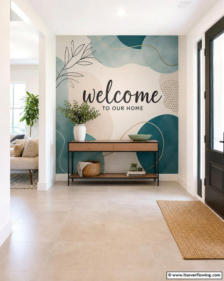 Entryway Welcome Mural - 30 Interactive Mural Ideas- Transform Your Walls Creatively