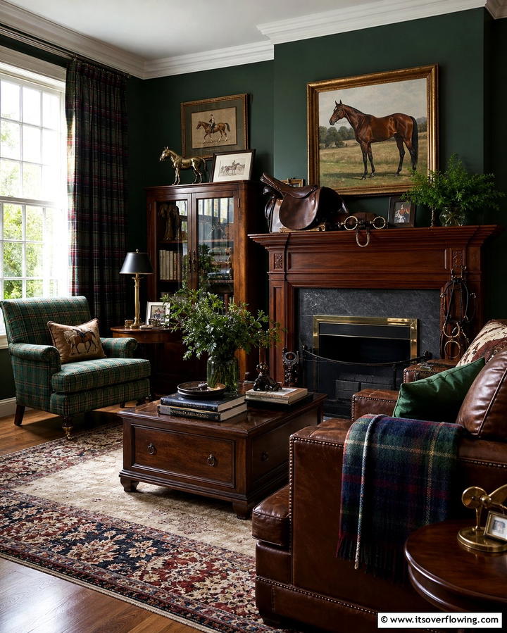 Equestrian Inspired DecorOne - 25 Ralph Lauren Living Room Ideas for Classic Elegance