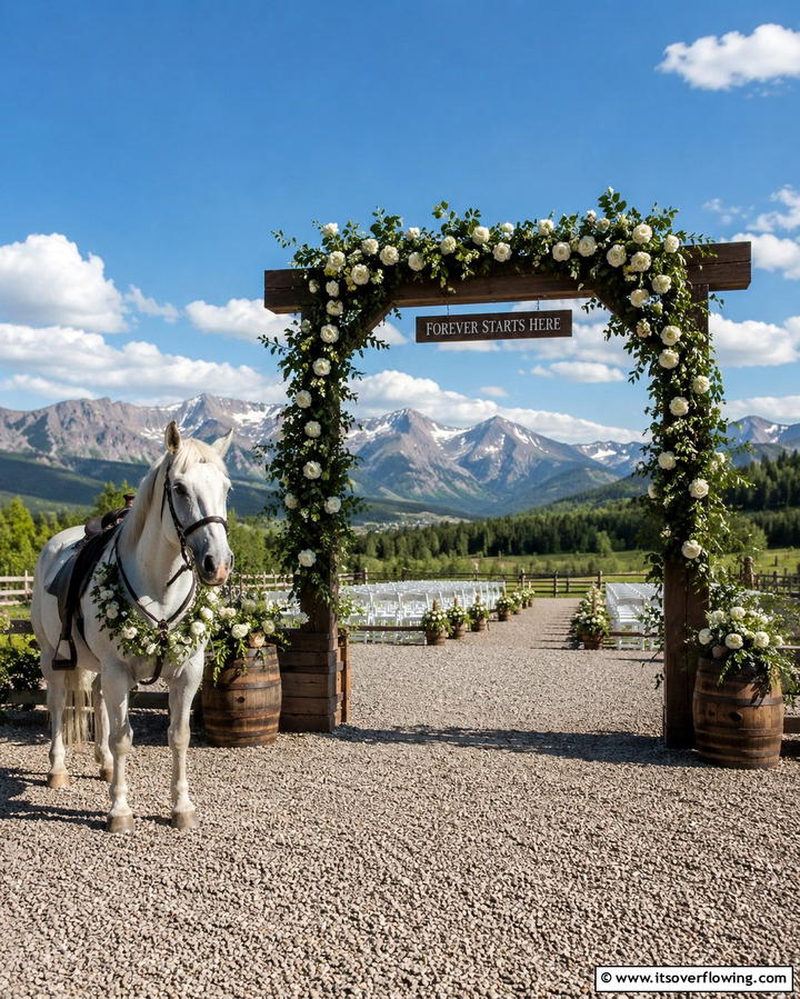 Equestrian Inspired Grand Entrance - 25 Western Wedding Ideas for a Rustic Celebration