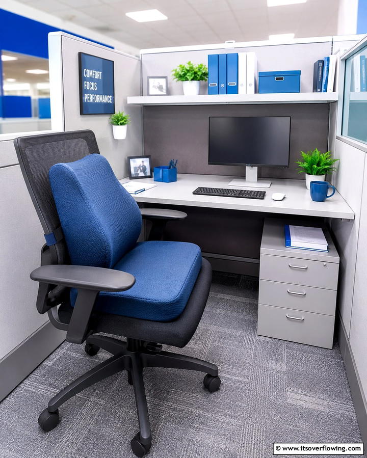 Ergonomic Chair Cushions - 25 Cubicle Decor Ideas to Personalize Your Workspace
