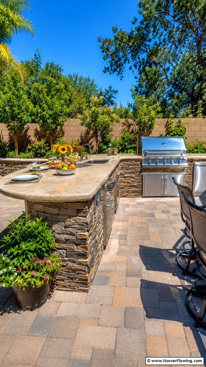Ergonomic Design Layout - 30 BBQ Island Ideas for Ultimate Outdoor Entertaining