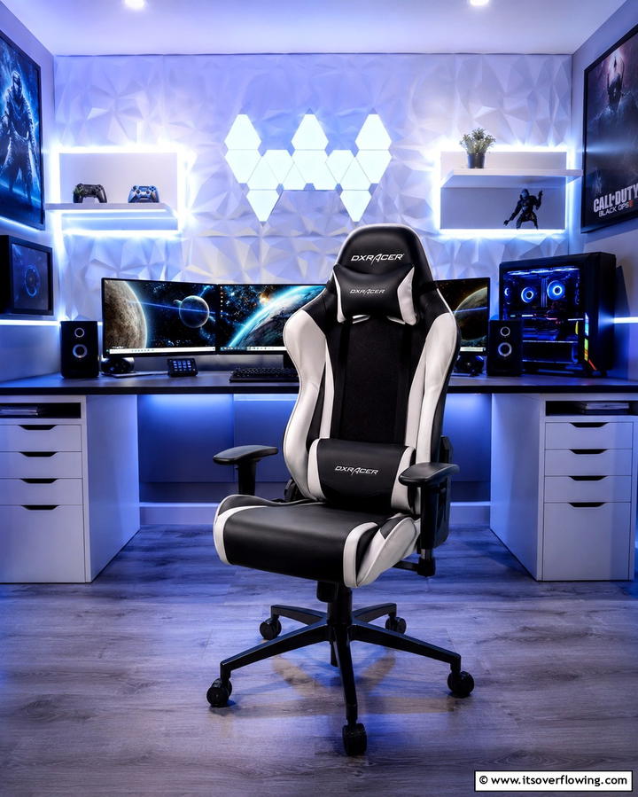 Ergonomic Gaming Chair - 30 Functional Basement Furniture Ideas for Multi-Use Spaces