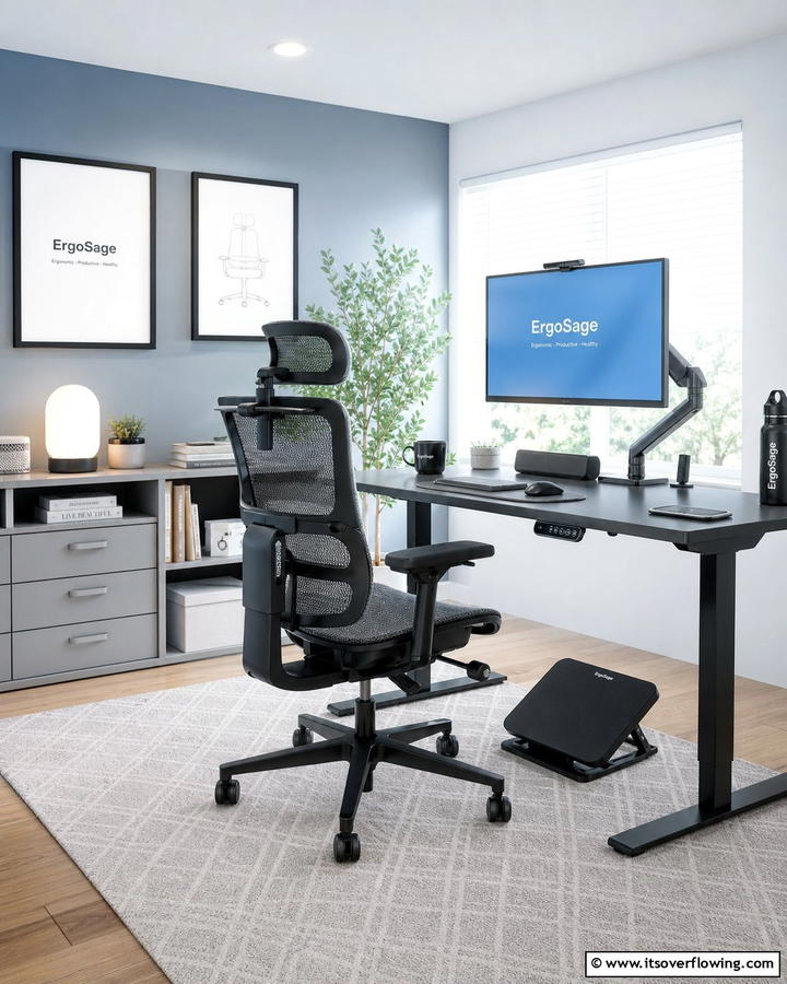 Ergonomic Seating Focused Office - 21 Small Home Office Ideas for Productive Workspaces