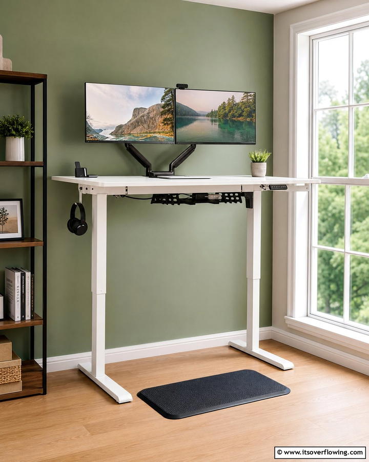 Ergonomic Standing Desk - 21 Desk Ideas for Productive & Stylish Home Offices
