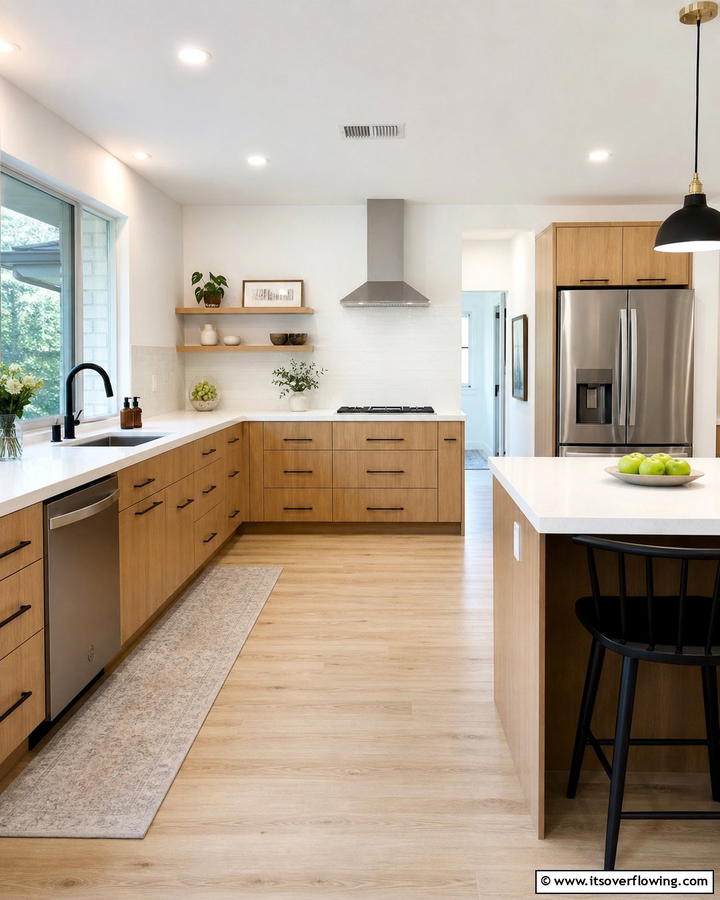 Ergonomic Workflow Design - 30 Kitchens Without Upper Cabinets for Open Concepts