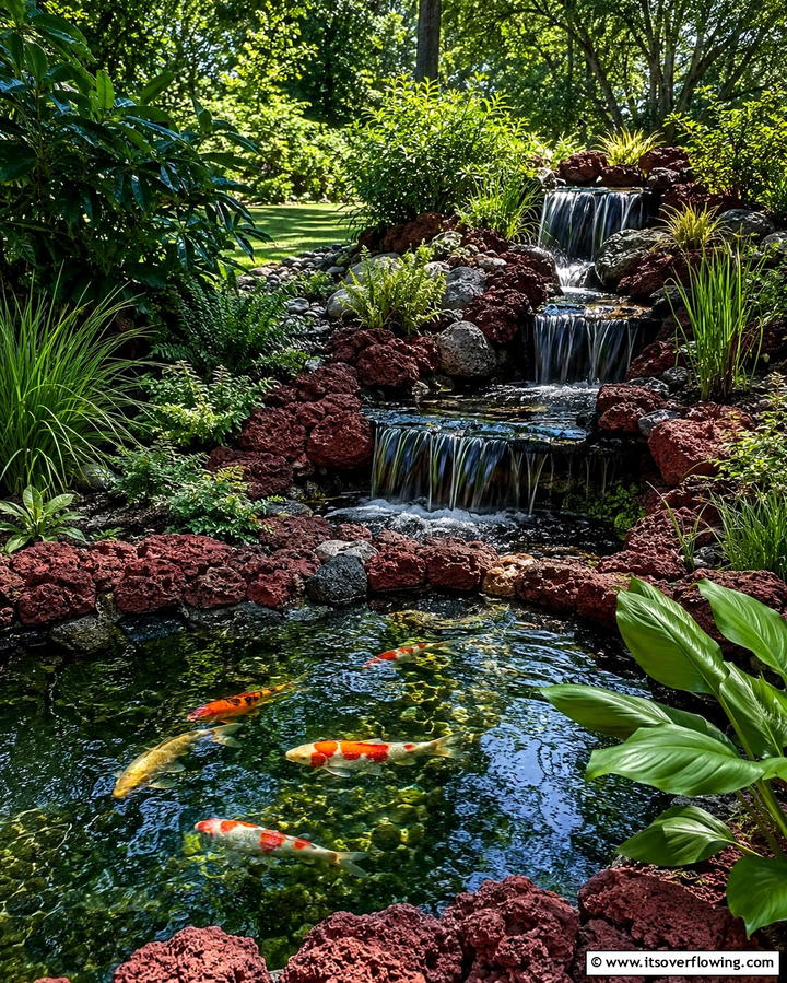 Erosion Control on Slopes - 25 Red Lava Rock Landscaping Ideas for a Unique Yard