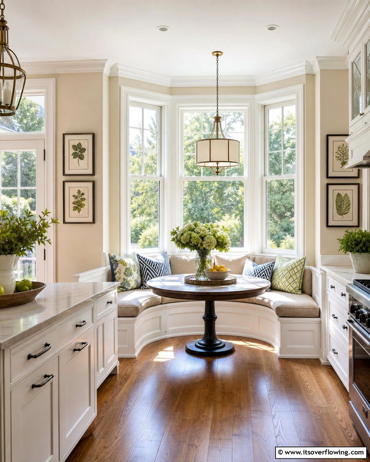 Establishing a Bay Window Breakfast Spot - 21 Kitchen Window Ideas to Brighten Your Cooking Space