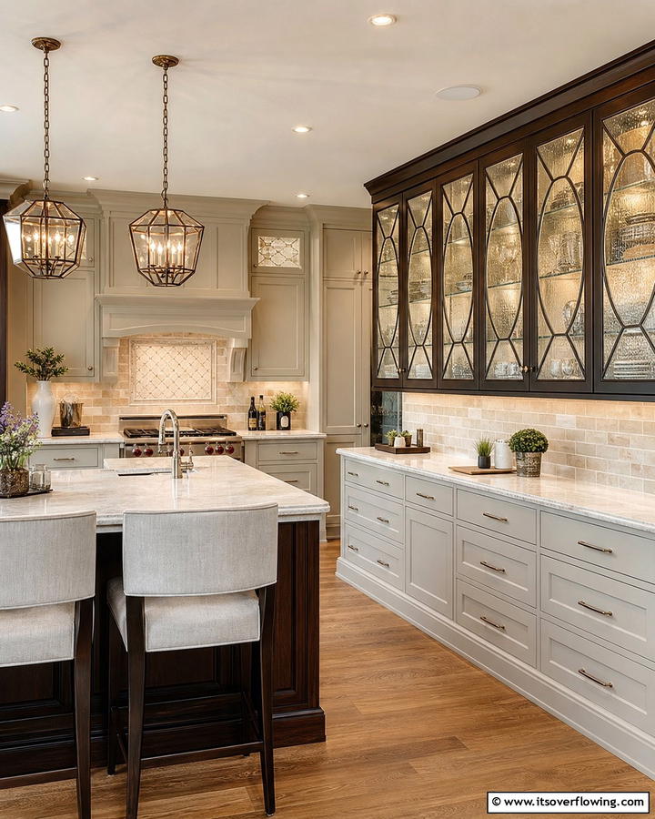 Etched Glass Cabinets - 20 Modern Style Glass Kitchen Cabinets for a Sleek Look