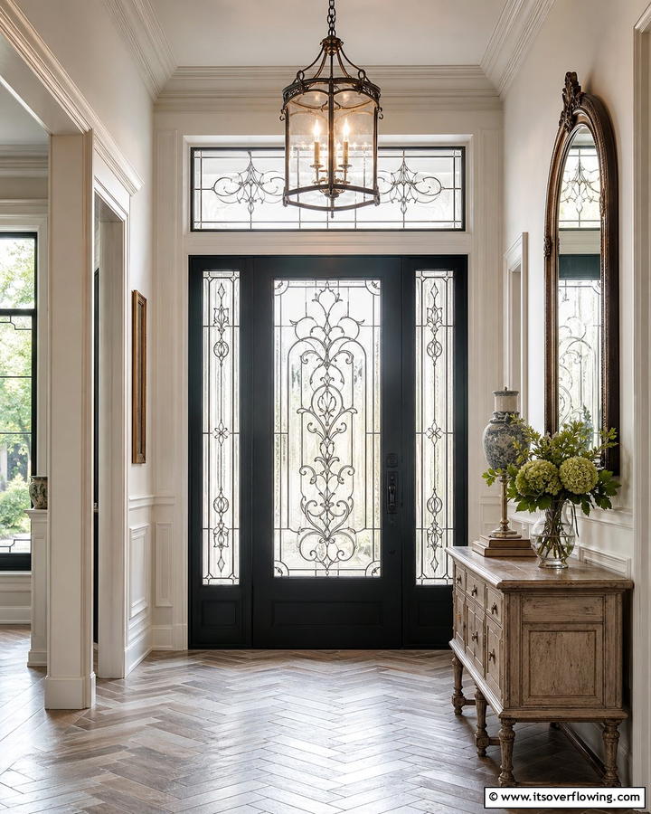 Etched Glass Designs - 20 Front Door Privacy Ideas to Enhance Your Home Security