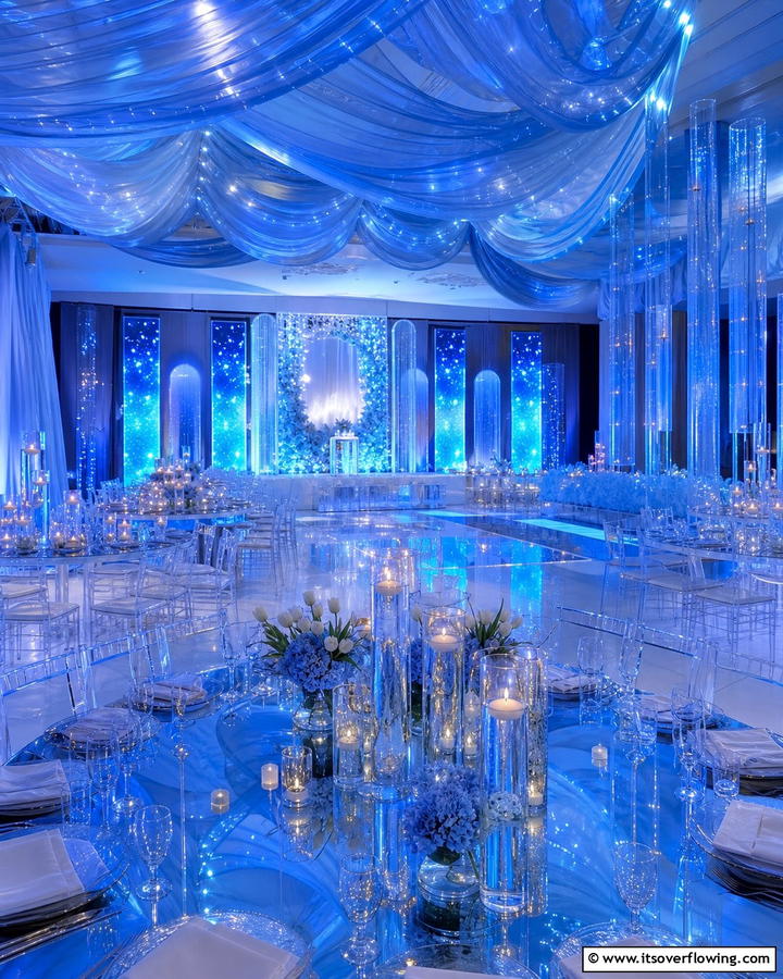 Ethereal Blue Illumination - 30 Blue Wedding Theme Ideas for Serene Celebrations