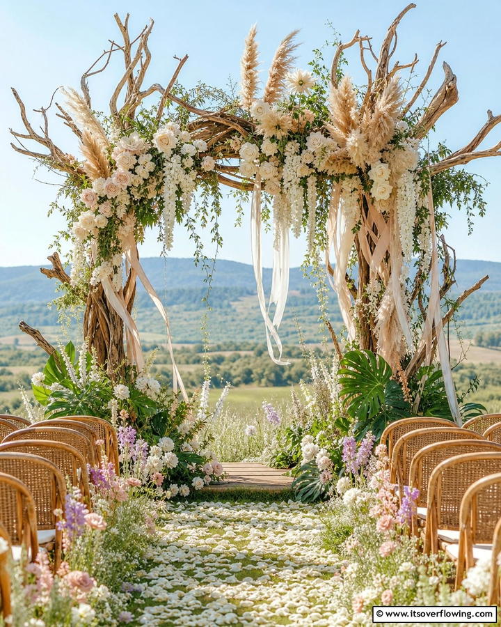 Ethereal Wedding Arch Designs - 21 Boho Wedding Ideas for a Free-Spirited Celebration