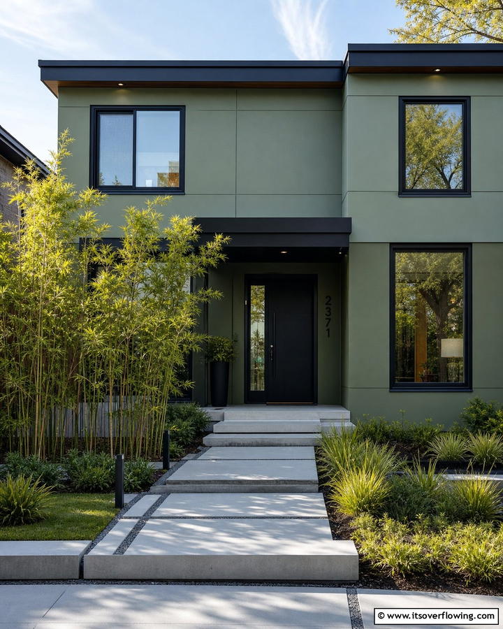 Eucalyptus Hues - 20 Light Green House Exterior Ideas for a Fresh Facade