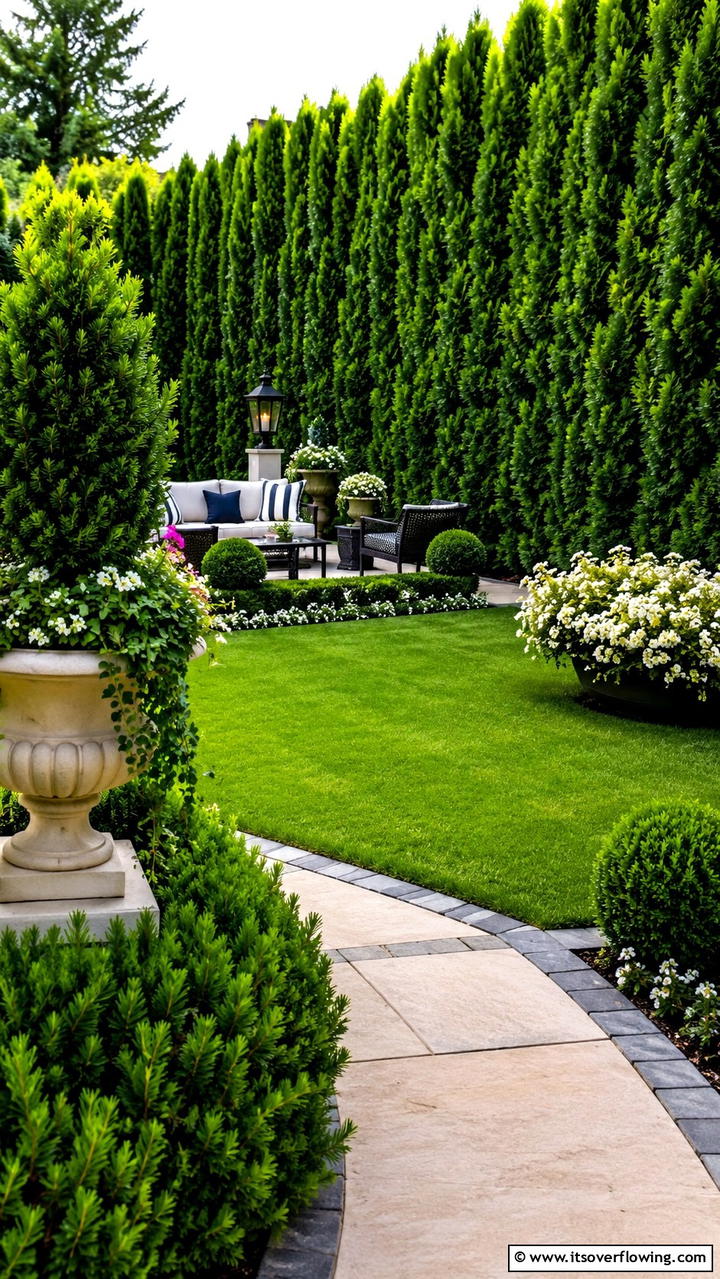 Evergreen Screen - 30 Garden Screening Ideas- Privacy Solutions & Stylish Designs