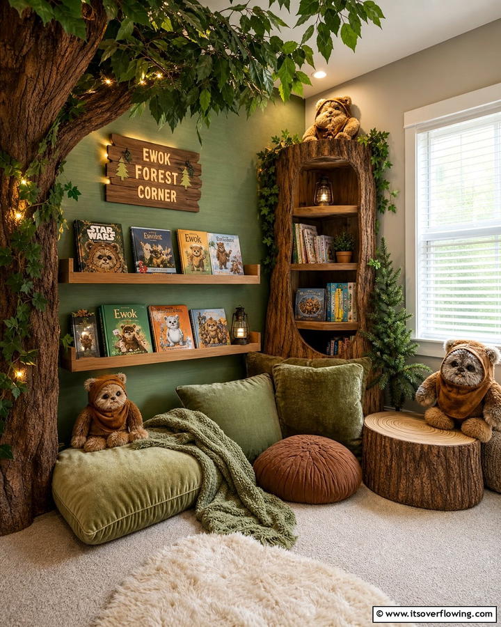 Ewok Forest Corner - 20 Star Wars Nursery Ideas for the Ultimate Fan Baby Room
