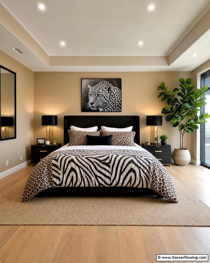 Exotic Animal Prints - 30 Jungle-Themed Bedroom Ideas- Wild & Whimsical Decor