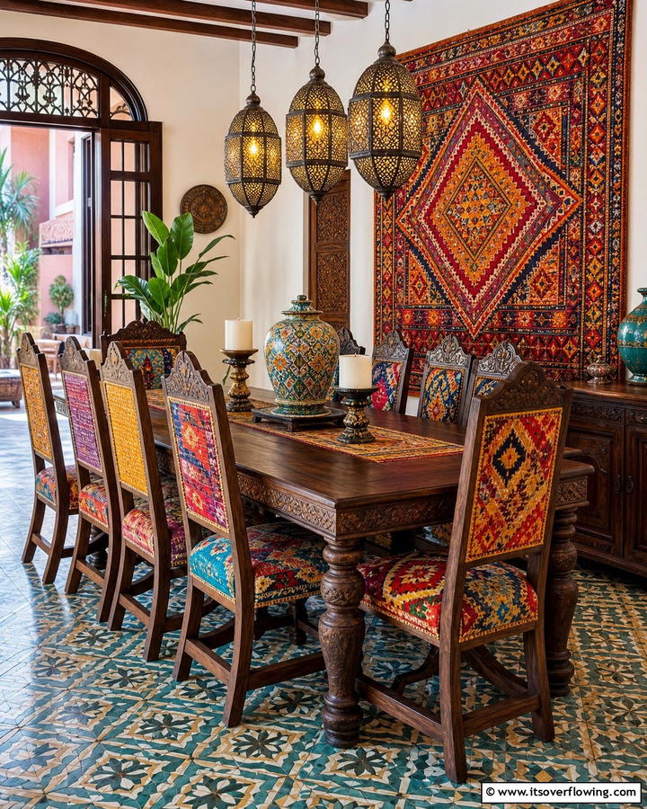 Exotic Global Inspirations - 21 Luxury Dining Room Ideas for Elegant Entertaining