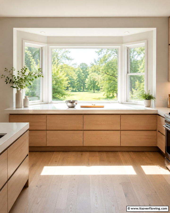 Expansive Countertop Extension - 25 Kitchen Bay Window Ideas for a Bright Cooking Space