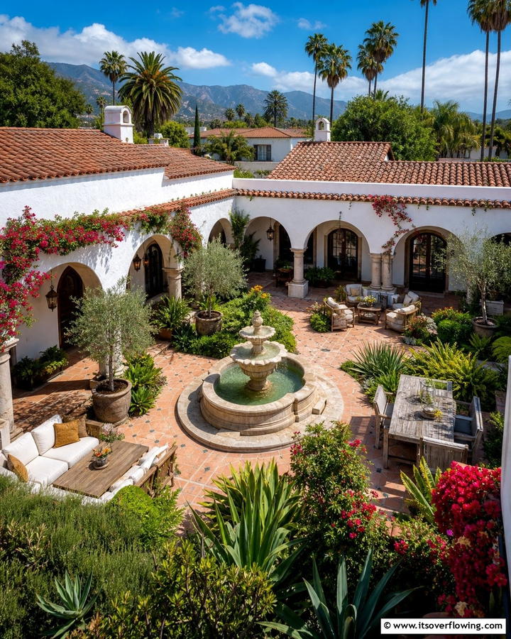 Expansive Courtyard Living - 21 Spanish Colonial Revival Architecture Design Tips