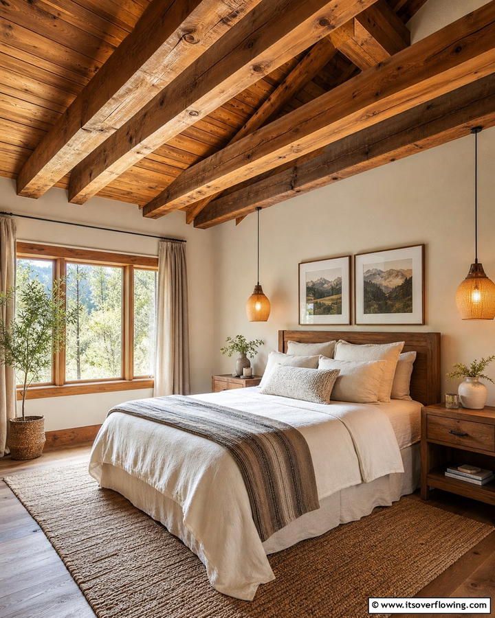Exposed Beam Ceilings - 25 Cozy Cabin Bedroom Ideas for a Rustic Escape