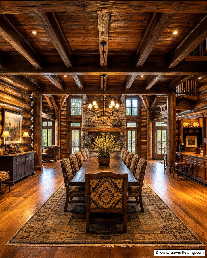 Exposed Beam Ceilings - 25 Log Cabin Interior Design Ideas for Cozy Living