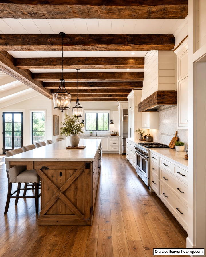 Exposed Beam Ceilings - 25 Barndominium Kitchen Ideas for a Rustic and Modern Space
