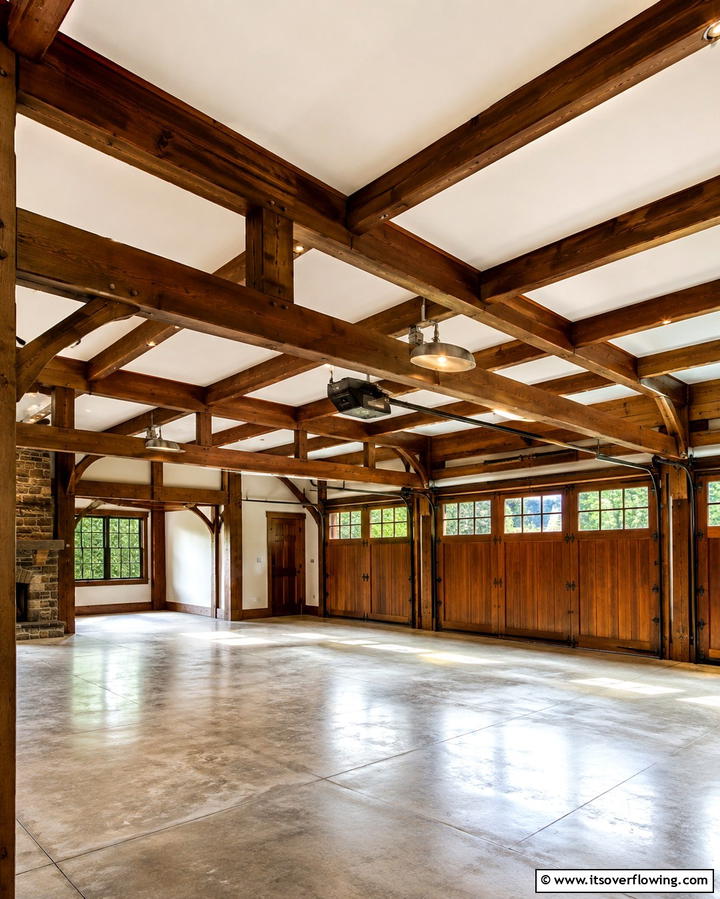 Exposed Beam Garage Ceilings - 25 Rustic Garage Ideas for a Cozy and Functional Space