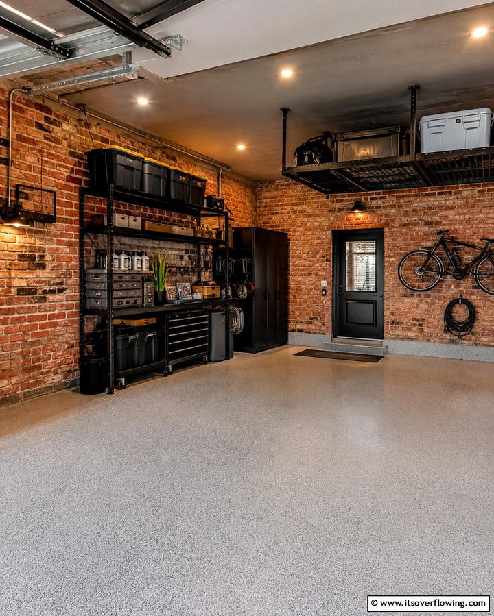 Exposed Brick Interior - 25 Rustic Garage Ideas for a Cozy and Functional Space