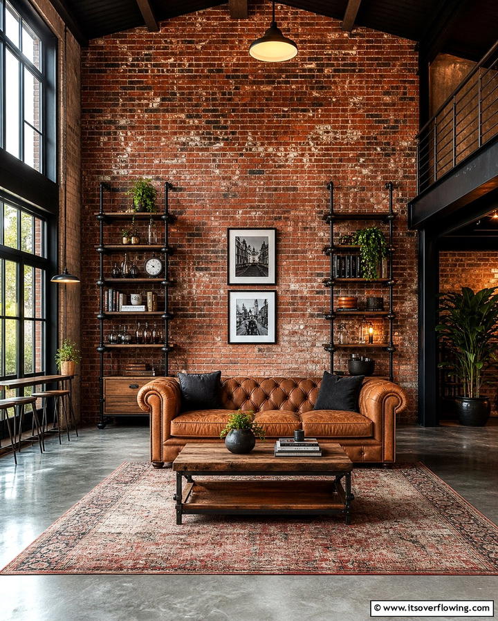 Exposed Brick Walls - 25 Pole Barn Interior Ideas for a Versatile Space