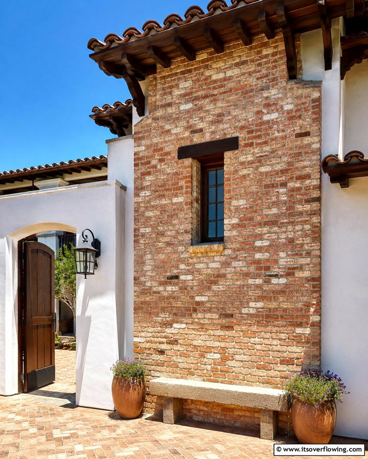 Exposed Brick Walls - 25 Spanish Style Home Exterior Ideas for Curb Appeal