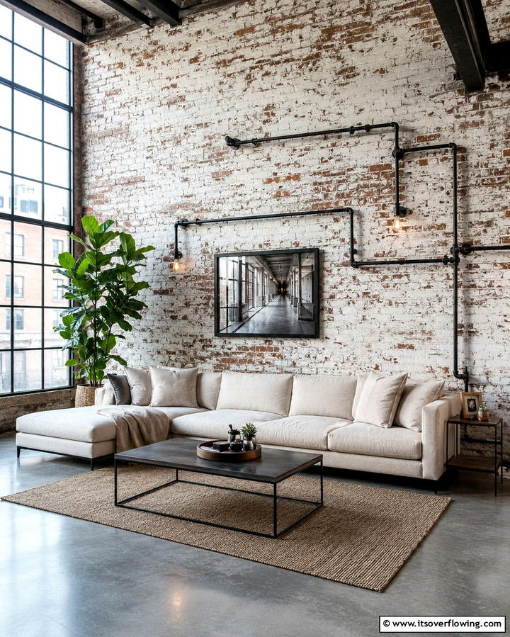 Exposed Brick Walls for Industrial Character - 25 Steampunk Interior Design Ideas for Unique Homes