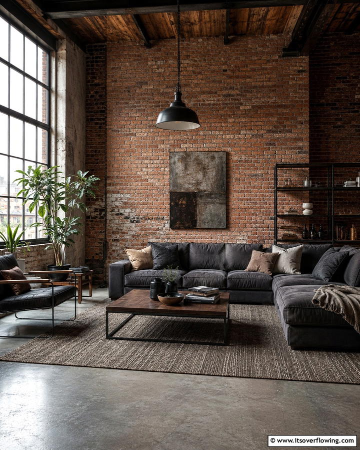 Exposed Brick WallsExact - 25 Loft-style Living Room Ideas for Modern Homes