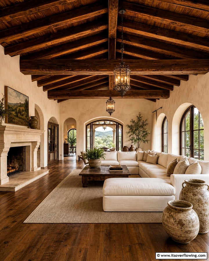 Exposed Wooden Beams - 30 Tuscan Interior Design Ideas for Earthy Mediterranean Style