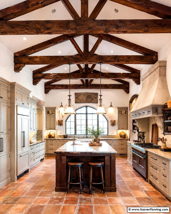 Exposed Wooden Beams - 25 Earthy Kitchen Ideas for a Natural Look