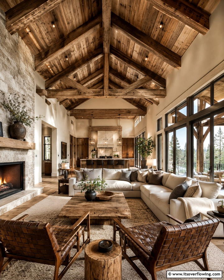 Exposed Wooden Beams Cathedral Ceiling - 30 Grand Cathedral Ceiling Ideas to Elevate Your Home’s Architecture