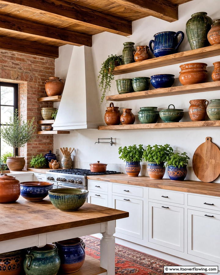 Expressive Ceramic Pottery - 21 Colorful Kitchen Ideas to Energize Your Cooking Space