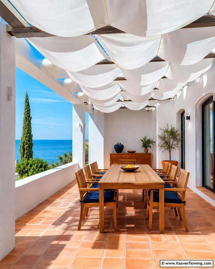 Fabric Canopies for Versatility - 25 Patio Ceiling Ideas for Stylish Outdoor Spaces
