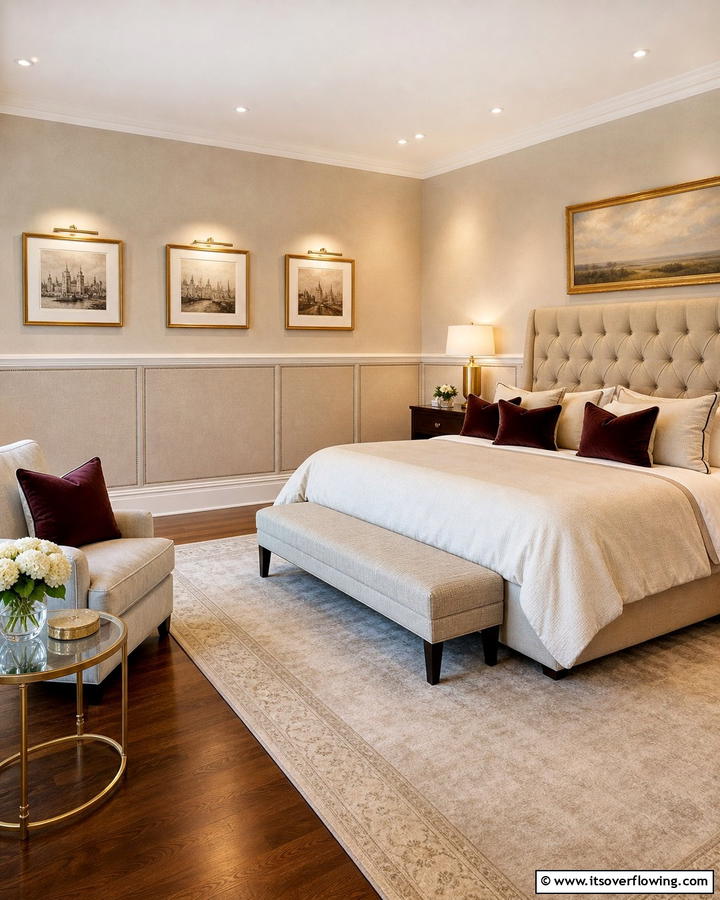 Fabric Covered Wainscoting - 21 Classic Wainscoting Ideas to Elevate Your Interior Walls
