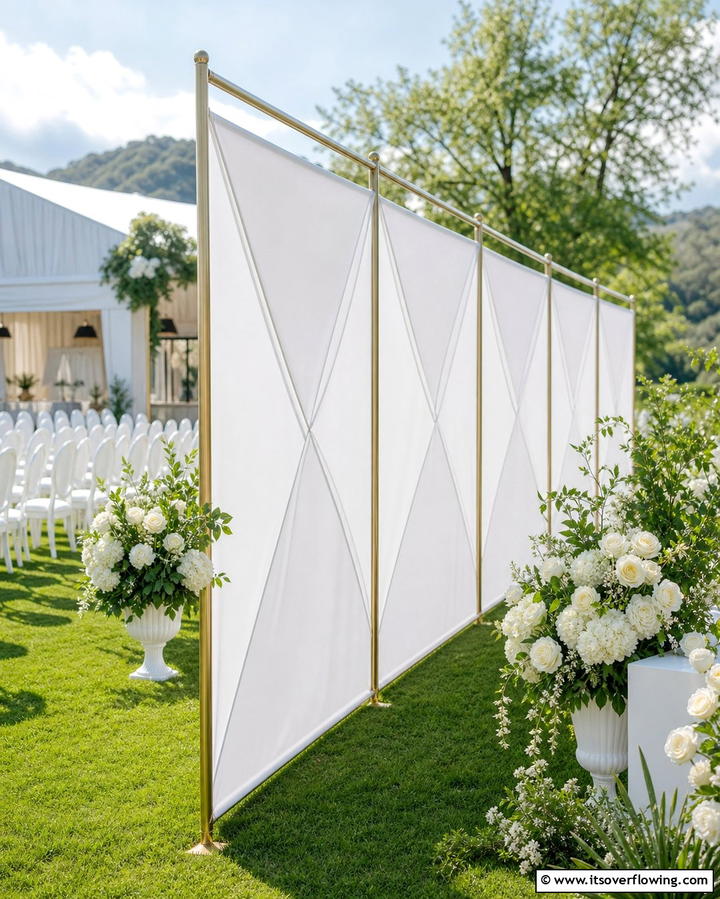 Fabric Panel Fence - 25 Temporary Fence Ideas for Versatile Outdoor Spaces