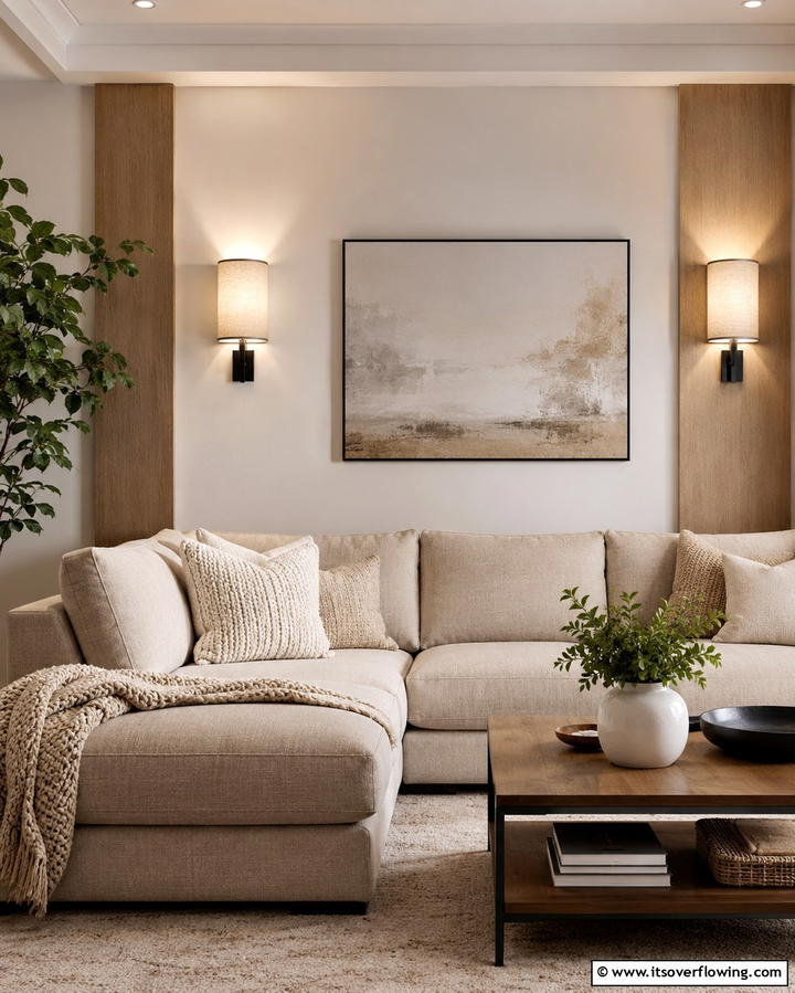 Fabric Wall Lights for Soft Ambiance - 25 Living Room Wall Lighting Ideas for a Bright and Inviting Space