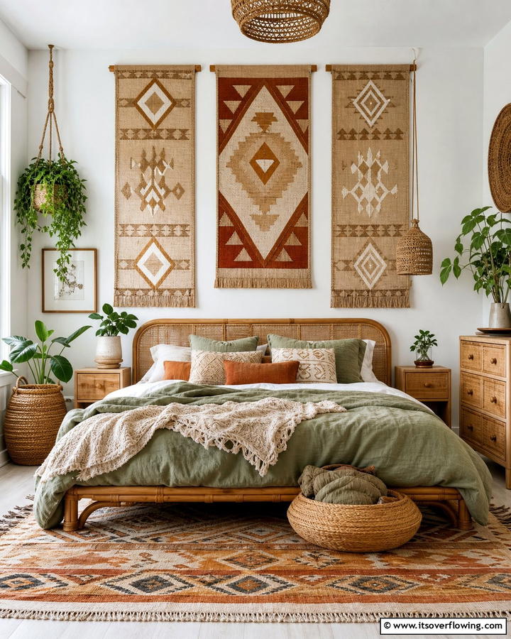 Fabric Wall Panels - 25 Boho Wall Decor Ideas for a Vibrant and Artistic Home