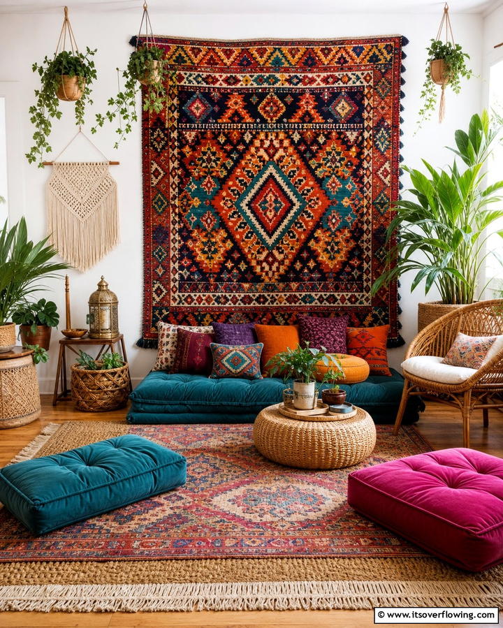 Fabric and Tapestry Hangings - 30 Living Room Wall Decor Ideas to Elevate Your Space