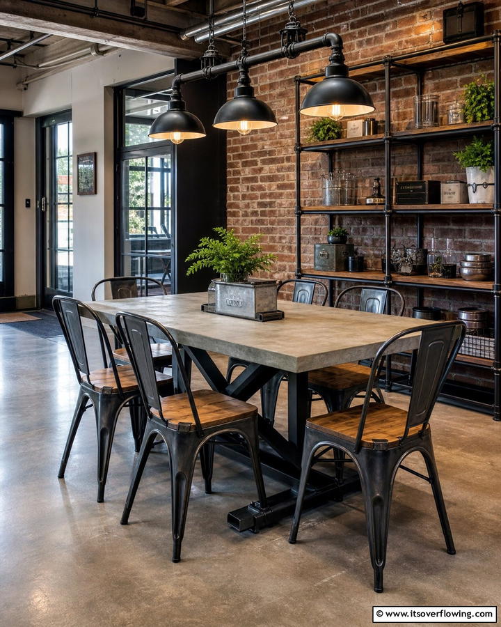 Factory Inspired Chairs - 20 Industrial Dining Room Ideas for a Modern Look