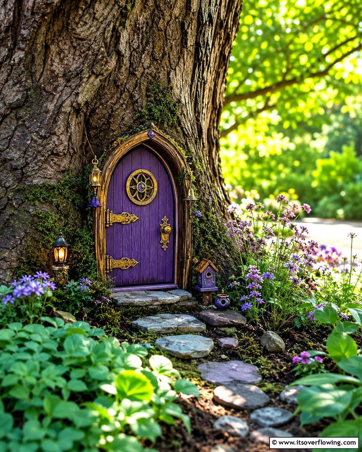 Fairy Door on a Tree - 20 Large Fairy Garden Ideas for a Magical Outdoor Space