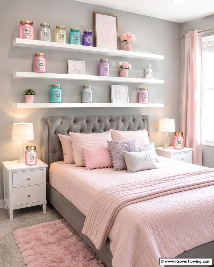 Fairy Dust Jars - 30 Enchanting Fairy-Themed Bedroom Designs for Whimsical Spaces